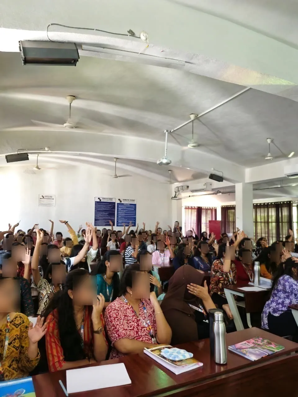 Students Participating and Raising Hands